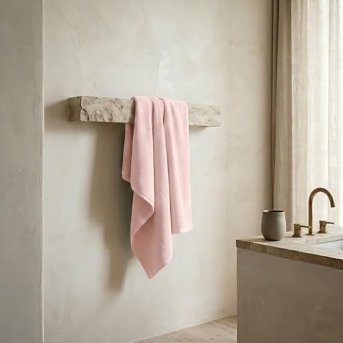 Ultra Soft Zero-Twist Cotton Bath Towel - Coral Pink, 27.5x55 in