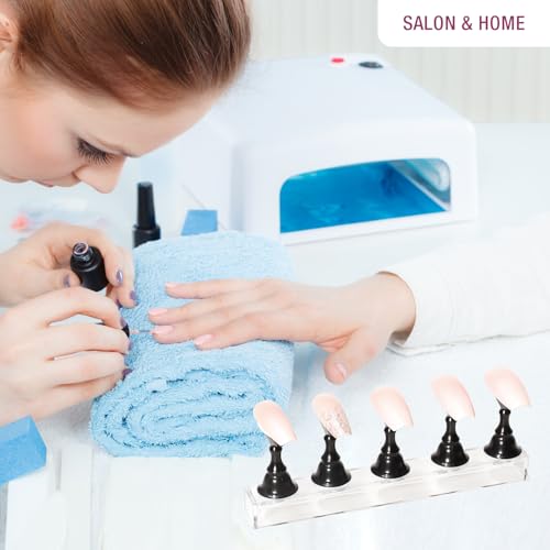 MISSELF Magnetic Nail Art Practice Holder Set with Crystal Base and Putty