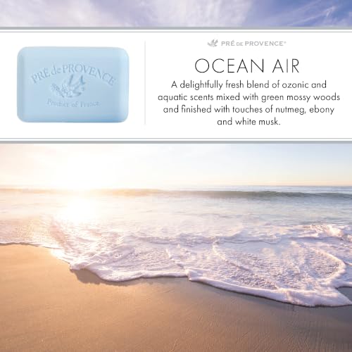 Pre de Provence Artisanal French Soap Bar, Ocean Air, Organic Shea Butter