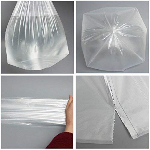 7-Almond 2 Gallon Small Trash Bags, Clear Wastebasket Can Liners - 100 Count