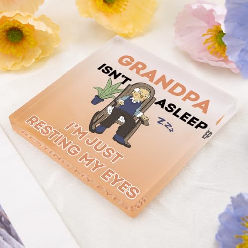 Funny Grandpa Acrylic Desk Plaque - Gift From Grandkids