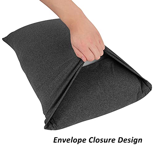ALYVIA SPRING Heather Gray Standard & Queen Stretch Pillowcases Set of 2