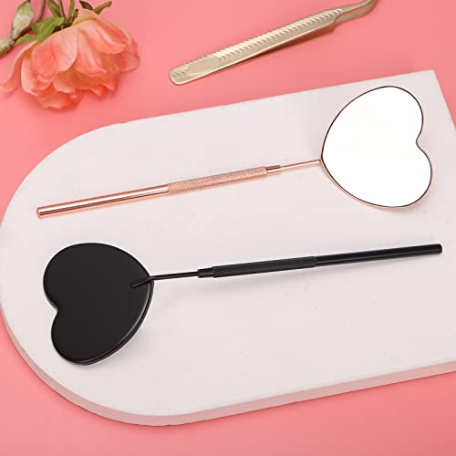 Heart Shaped Lash Extension Mirror - Detachable Stainless Steel Tool