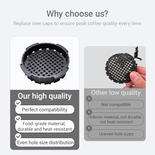 AeroPress Coffee Filter Caps - 2 Pcs Replacement (2.5 in)