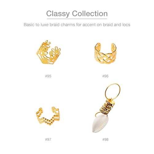 Red by Kiss Premium Luxury Braid Charms Gold & Silver Hair Accessories