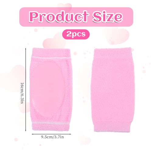 2 Pairs/4 Pcs Elbow Moisturizing Sleeve, Elastic Gel Elbow Pads for Women, Soft Sleeve Elbows Protector for Spa Moisturizing Dry Cracked Skin Care (Pink)