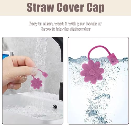 Silicone Straw Covers for Stanley 30/40 Oz - 6 Colorful Toppers