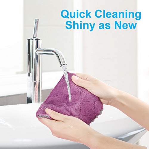 OstWony 11-Pack Reusable Microfiber Cleaning Cloths - 10x6 in