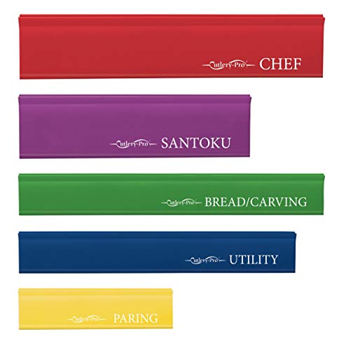 Cutlery-Pro Knife Blade Guards Set - Assorted Jewel Colors, 5 Pack