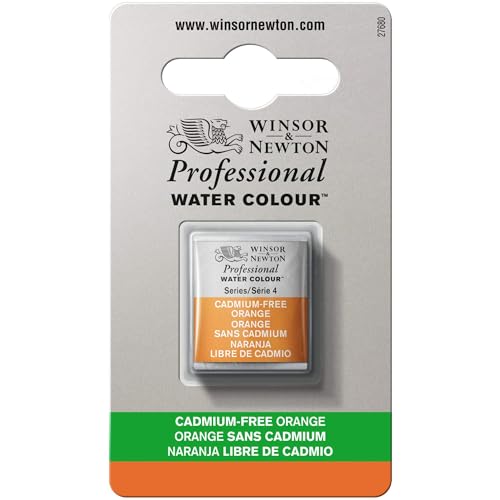 Winsor & Newton Professional Watercolor Half Pan - Cadmium-Free Orange