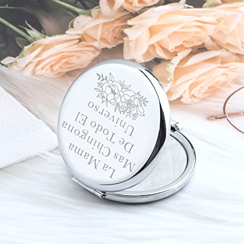 Zuo Bao Spanish Abuela Compact Makeup Mirror - La Mama Mas Chingona