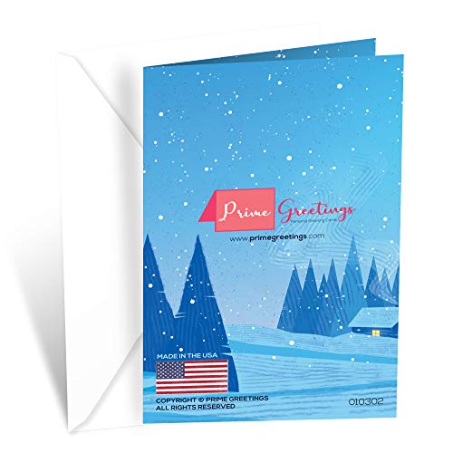 Christmas Greeting Card for Dad - Eco-Friendly Thick Card Stock with Envelope, Made in USA, 5x7.75 Inches