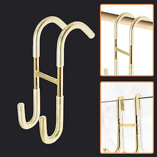 Hitefu Gold Shower Door Hooks – 2 Pack Frameless Glass Door Towel Hanger
