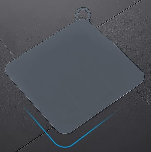 DIFENLUN Silicone Tub Stopper Drain Cover Set - 5x5 Inch Gray (2 Pieces)