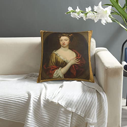 VARUN Marie Antoinette Fine Art Throw Pillow Cover, 18x18 Inch Decorative