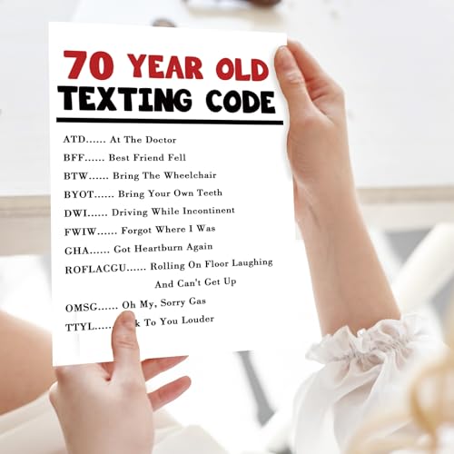 Humorous 70th Birthday Card for Men & Women | Fun Party Decoration