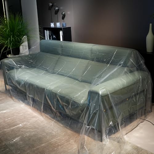 Extra Large Plastic Sofa Cover - Waterproof Furniture Protector 146" x 106"
