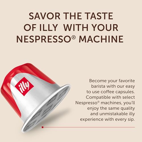 illy Classico Medium Roast Espresso Capsules, 200 Count (20 Packs of 10)