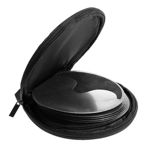 Portable CD Case Holder for Car - Holds 20 CDs/DVDS, Black