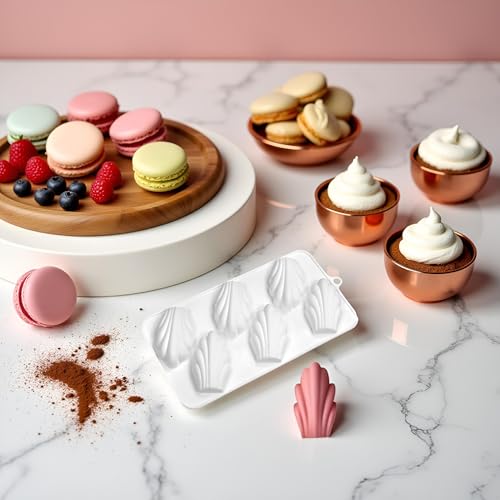 White Savarin Silicone Cake Mold for Baking Mousse Chocolate and Desserts
