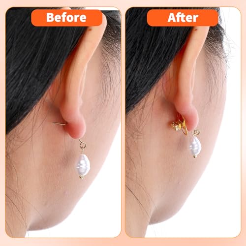 BOHUIZ 16 Pcs Locking Earring Backs for Heavy Earrings & Droopy Lobes
