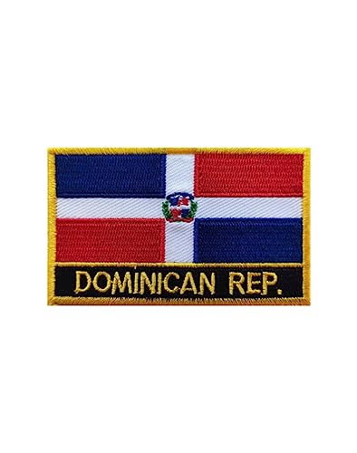 Dominican Republic Flag Patch - Iron On or Sew On Embroidered 3.15x2"