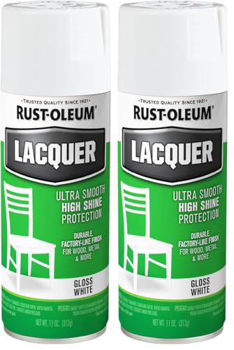 Rust-Oleum Specialty Lacquer Spray Paint, Gloss White, 11-Ounce (Pack of 2)