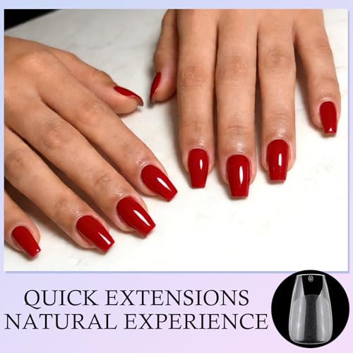 Short Coffin Soft Gel Nail Tips - 360 Pcs Clear Fake Press On Nails