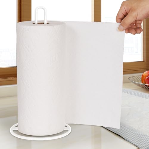 White Paper Towel Holder for Kitchen Organization - OBODING