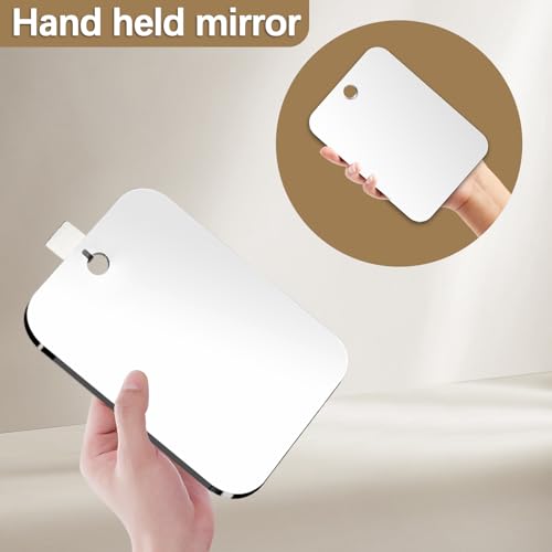 JKNEIWA 2-Pack 8x6 Inch Shatterproof Acrylic Mirror for Shaving and Travel