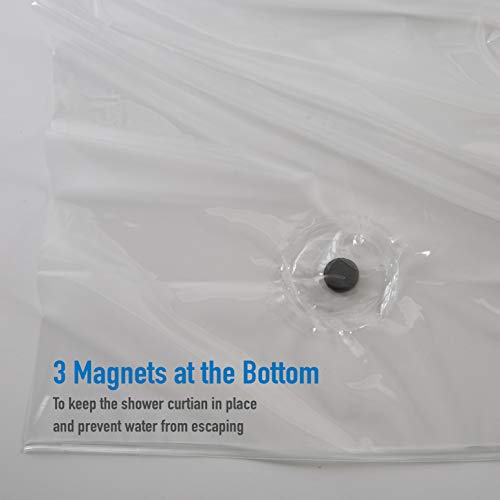 Bath Bliss Waterproof Shower Curtain Liner, 70" x 72", Super Clear