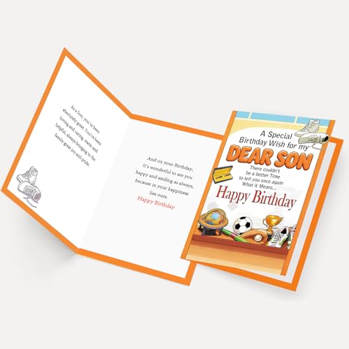 Funny Birthday Card for Son from Mom and Dad Premium Keepsake