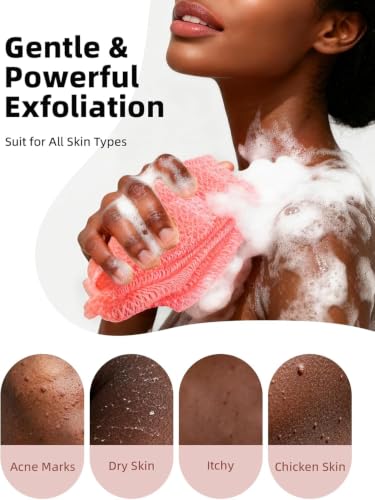Cleangor 2-Pack Authentic African Net Sponge Exfoliating Body Scrubber