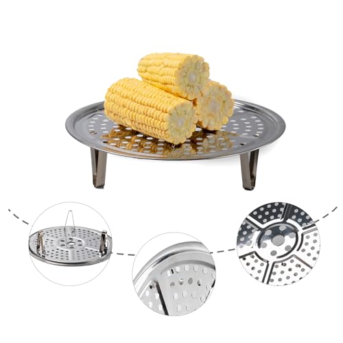 Premium Stainless Steel Steamer Rack - 8.7 Inch Cooking Tray