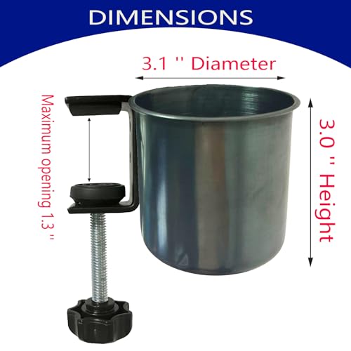 Stainless Steel Desk Cup Holder - Anti-Spill Clamp for Office & Gaming