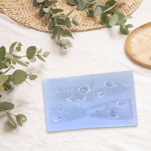 Zudilyo Silicone Nail Art Mold with Flower Patterns for Manicures