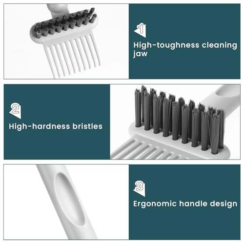 Tucnoeu 2-in-1 Hairbrush Cleaner Tool - Portable Comb Cleaning Brush