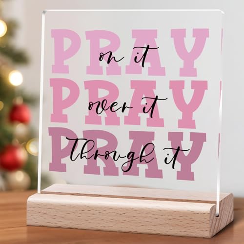 Inspirational Christian Acrylic Plaque - Religious Desk Decor Gift