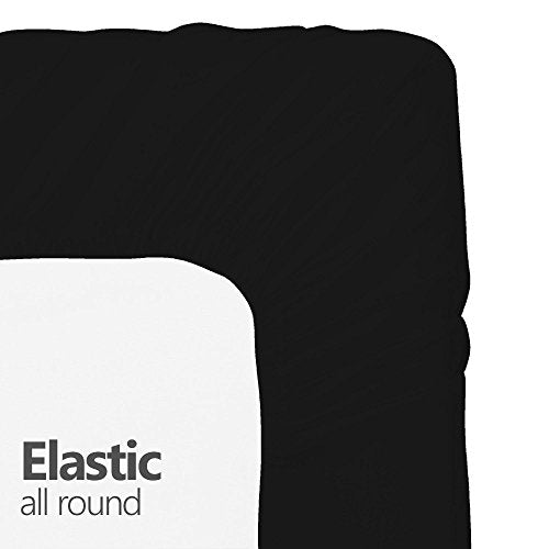 Twin XL Black Microfiber Fitted Sheet - 15" Deep Pocket, 1800 Series