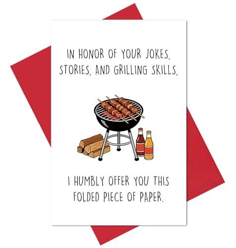 Funny Birthday Card for Men - Grilling Jokes & Humor