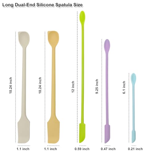 YUCFOREN 5-Piece Silicone Spatula Set for Kitchen & Crafts