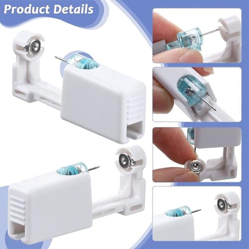 Lyuxzad Disposable Ear Piercing Gun Kit with Built-in Earrings and Cleaning Tools - Gold