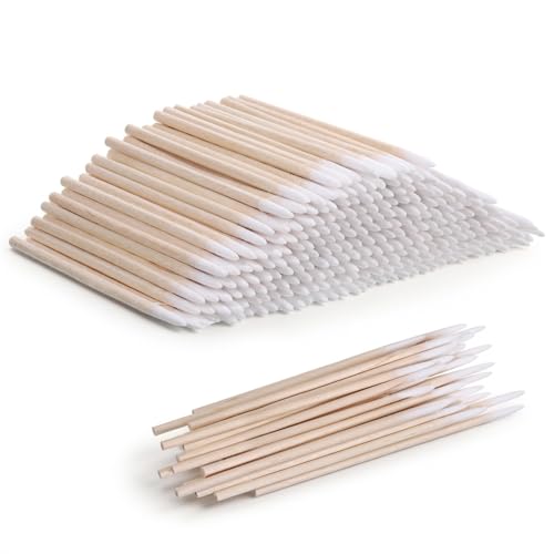 Apojgitn 400PCS Pointed Cotton Swabs with Wooden Sticks, Precision Applicators