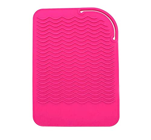 Heat Resistant Silicone Mat for Curling Iron and Hair Straightener Pink