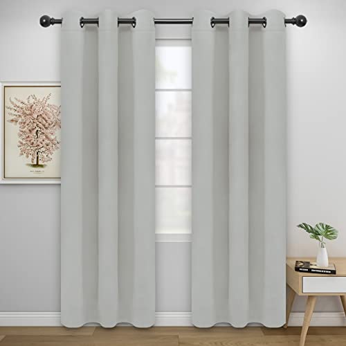 Easy-Going Thermal Grommet Curtains 2 Panels 46x84 inches Greyish White