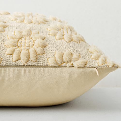 Sunflower Pillow Covers Set of 2 | 18x18 Soft Plush Decorative Cushion Covers