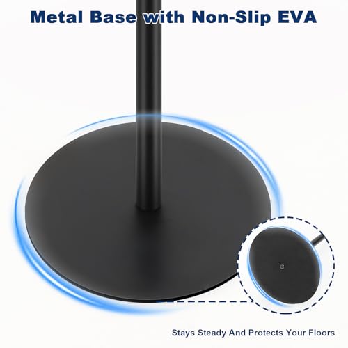 NearMoon Matte Black Toilet Paper Holder Stand - Modern Rustproof Design