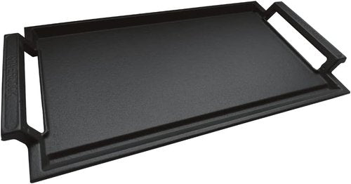 COVERCOOK Cast Iron Griddle Pan - Rectangular Grill Hot Plate for Electric & Induction Stoves | 16.7 x 9.1 in