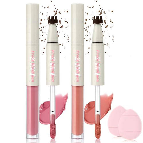 HOSAILY 2-in-1 Freckle Stamp and Liquid Blush Pen Waterproof Sunkissed Makeup