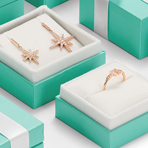 Oirlv Velvet Ring Gift Box for Engagement & Proposal - Blue